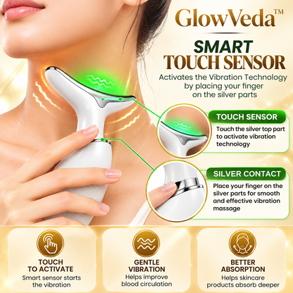 GlowVeda™ LED Face & Neck Massager – Your At-Home Beauty Ritual
